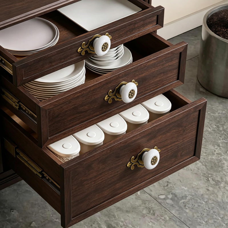 Retro Ceramic Cabinet Knobs, [12 Pack] Antique Vintage Dresser Knobs with Backplate, Drawer Pull Handles for Kitchen/Dresser Drawer/Cupboard/Wardrobe, White White-backplate 12 Pieces