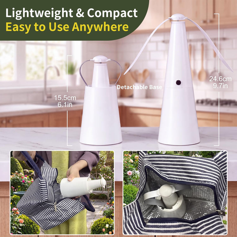 Rechargeable Fly Fans for Table - Suitable for BBQs, Picnics, Camping, Parties, and Outdoor & Indoor Dining (White, 4 Pcs) White 4-Pack