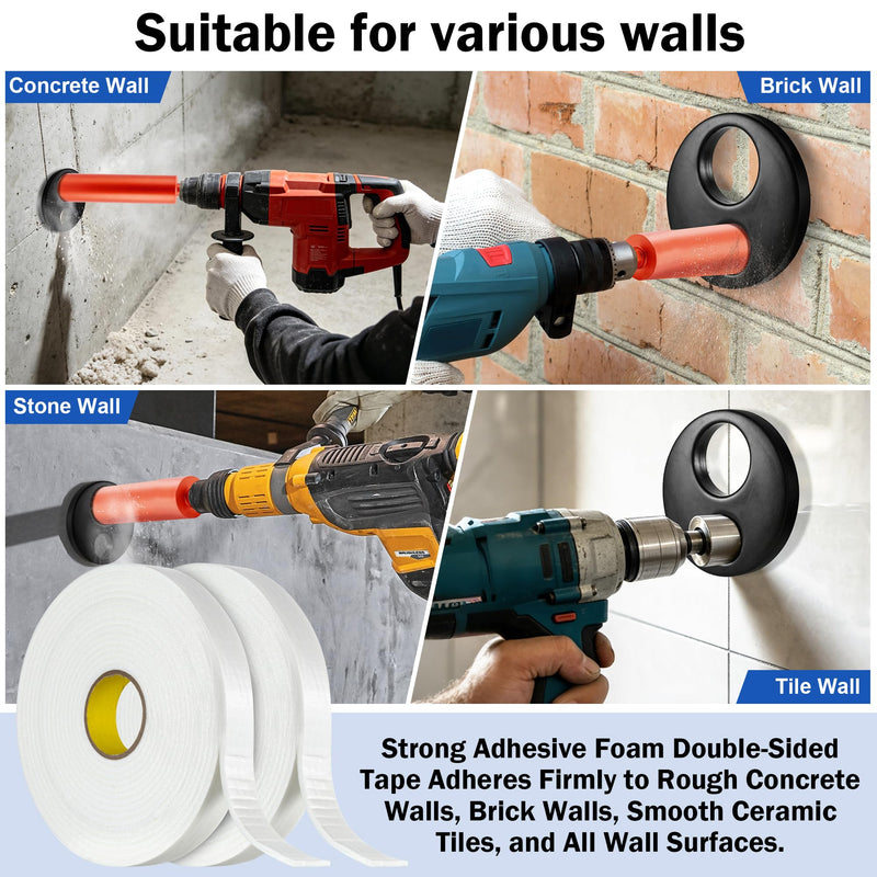 Core Drill Bit Hole Guide – Positioner Compatible with Various Sizes of core Drill bits (7", 2-1/2",1-1/2",),Precise Positioning and Drilling Even on Rough Concrete and Smooth Tile Surfaces 7", 2-1/2", 2-1/4",1-1/2",1-1/4"