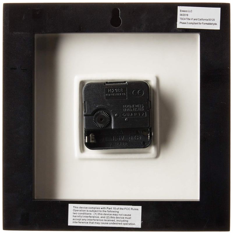 Enesco Whatever. Scrambled Numbers Always Late 7.5 x 7.5 Inch Square Hanging Wall Clock