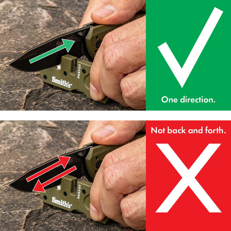 Smith’s Pocket Pal Tactical Knife Sharpener - 2 Stage Sharpener & Diamond Sharpening Rod - Pocket Clip - Outdoor Hunting Knife & Hook Sharpener - Compact & Lightweight PP1-Mini Tactical (OD Green)