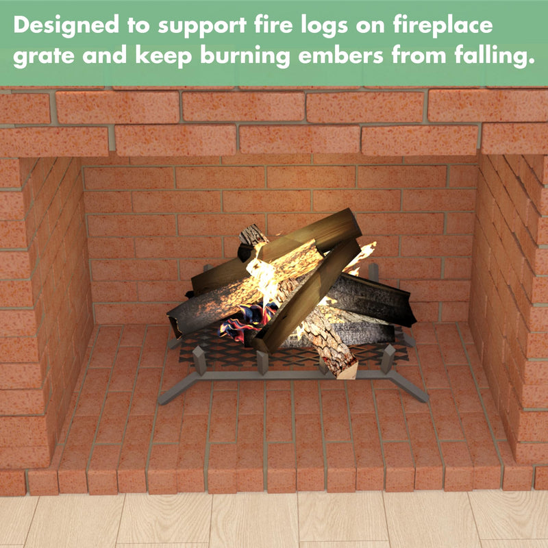Fireplace Grate Ember Retainer 12" x 7.5",Solid Steel Ember Retainer for Grates for Most Fireplace,Fire Pits,Camping,Fireplace Aceessories 12" x 7.5"