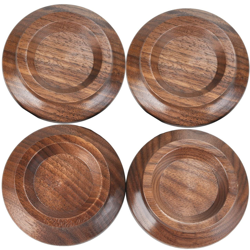 Upright Piano Caster Cups,Solid Wood Furniture,Piano Caster Cups - Non-Slip & Anti-Noise Foam (black walnut) Black Walnut