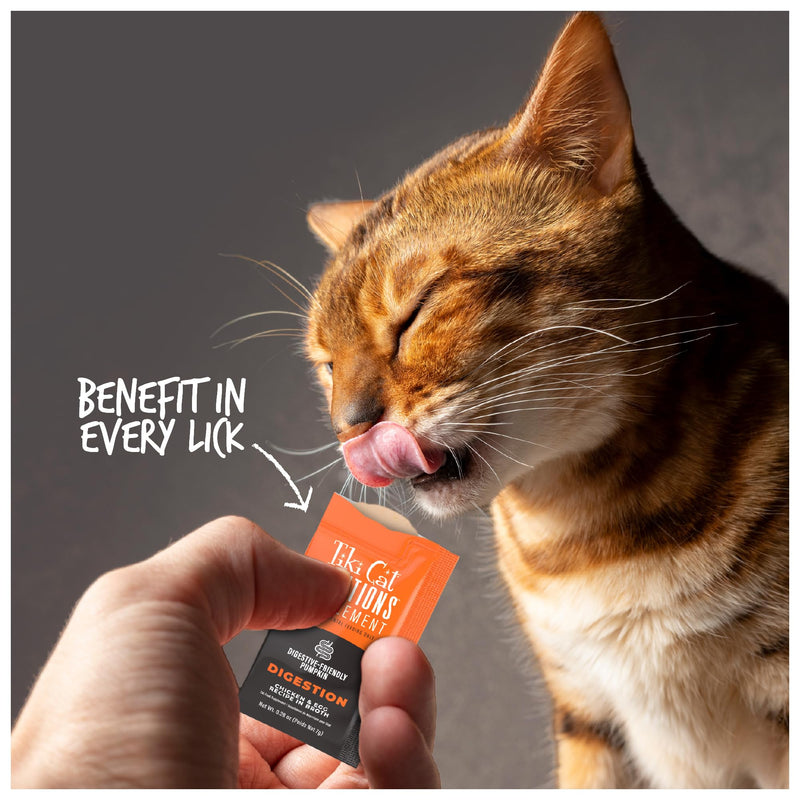 Tiki Cat Solutions Supplements Digestion Mousse, Chicken & Egg in Broth, Formulated to Support Healthy Digestion, Functional Cat Food Supplement, 5.6 oz. Pouch (Pack of 20)