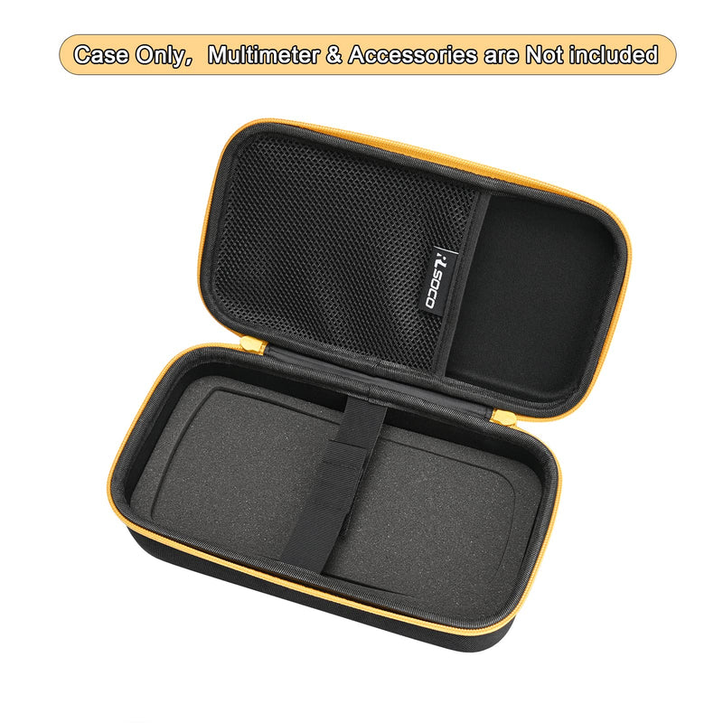 RLSOCO Hard Case for Fluke 1587 FC/1503/1507/1508/1577 & Works with Brymen BM869s Digital Megohmmeter Insulation Resistance Tester (Case has Updated to Have Padding Around)