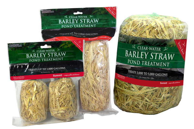 Summit Clear-Water Barley Straw Pond Treatment, 2-Pack, Treats upto 2000 Gallons, 1000 Gallons per Bale Treats 2000 Gallons