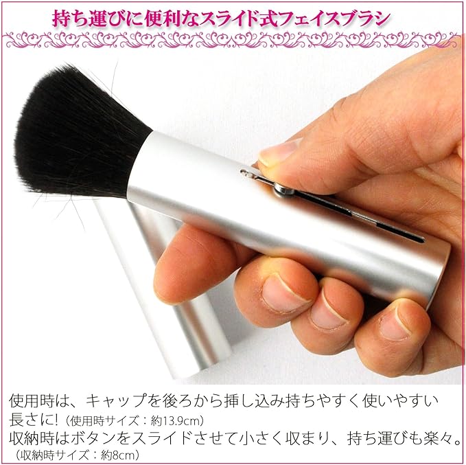 Shishida Seishindo Face Brush Slide Silver - NewNest Australia