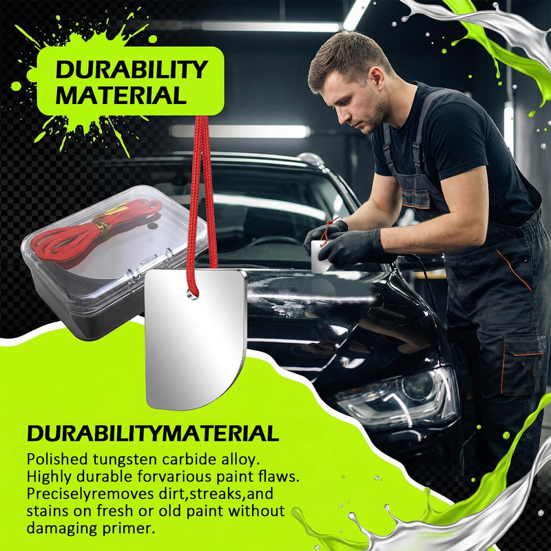 2PCS Denibbing Tool Car Paint, Shark Blade Paint Run Removal Tool for Removing Dust, Paint Imperfections or Stains