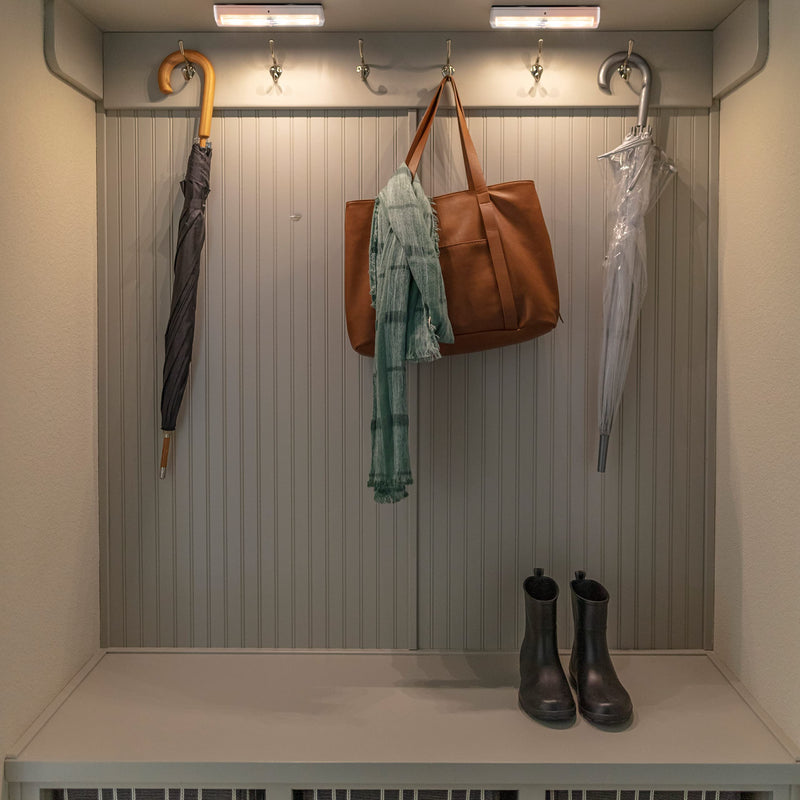 Brilliant Evolution Wireless LED Stair Lights 6 Pack - LED Motion Sensor Light - Closet Light - Battery-Operated Lights - Stick-On Lights - Motion-Activated Indoor Step Light - Motion Night Light