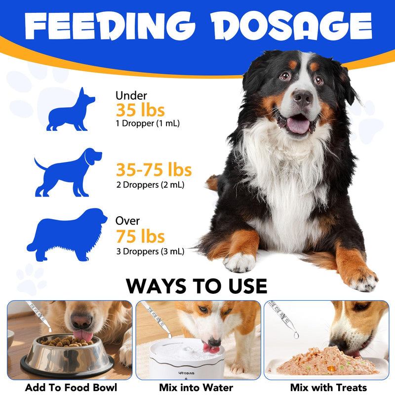 Taurine for Dogs, Taurine Liquid Supplement for Dogs, Daily Amino Acid Support for Heart Health, Vision & Immune Support, 2 FL OZ