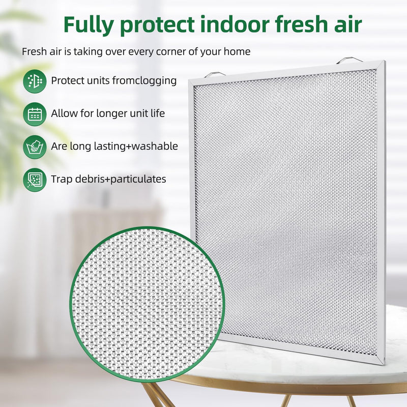 203371 Pre-Filters Compatible with Honeywell 203371 136388,F50A,F50E HVAC Furnace Aluminum 12-3/8" x 15-3/4" x 3/8" 2-Pack