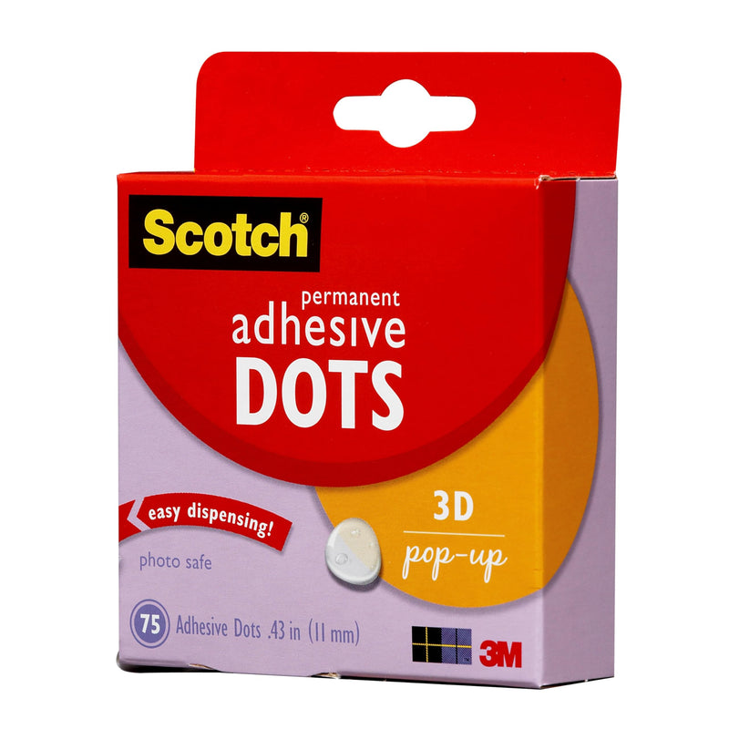 Scotch Adhesive Dots, Permanent, 75 Count, Great for Card Making and Scrapbooking (010-75PU) Standard