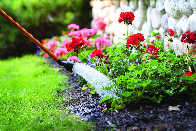 Dramm One Touch Rain Wand Watering Wand – 30 Inch Garden Watering Wand with Thumb Control Valve – Gentle Shower Spray for Plants, Flower Beds & Hanging Baskets – Yellow 30 Inches