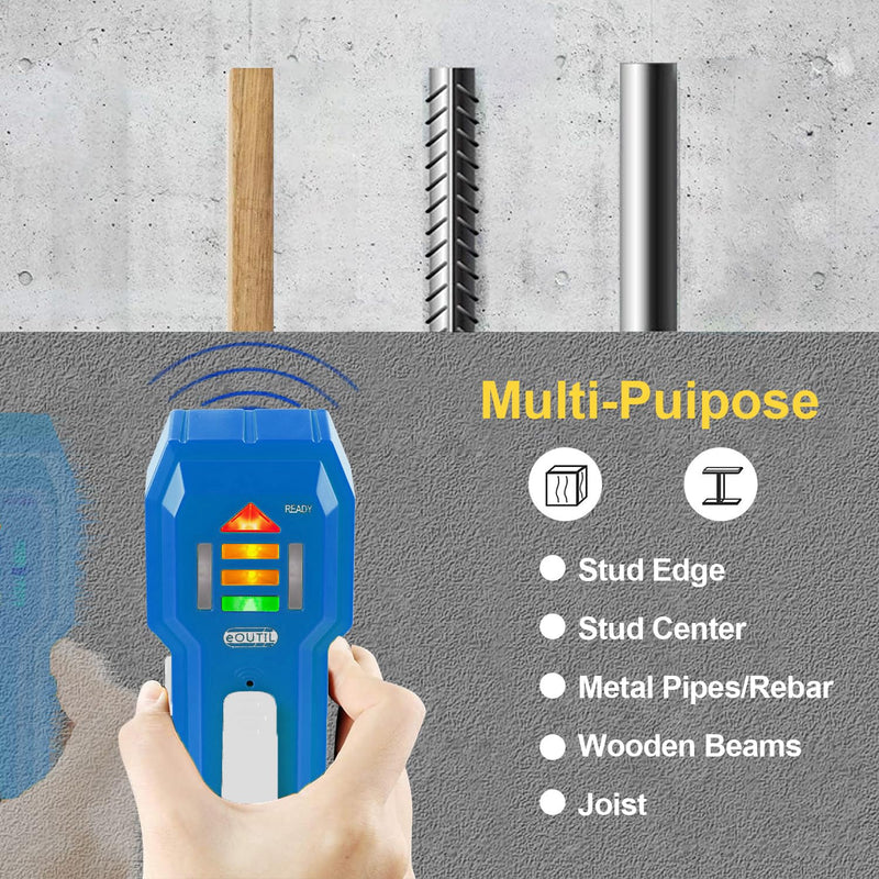 Stud Finder Wall Scanner Wood and Metal Detector Sensor for 3/4 inch Thickness Wall (ST102-Blue) Blue
