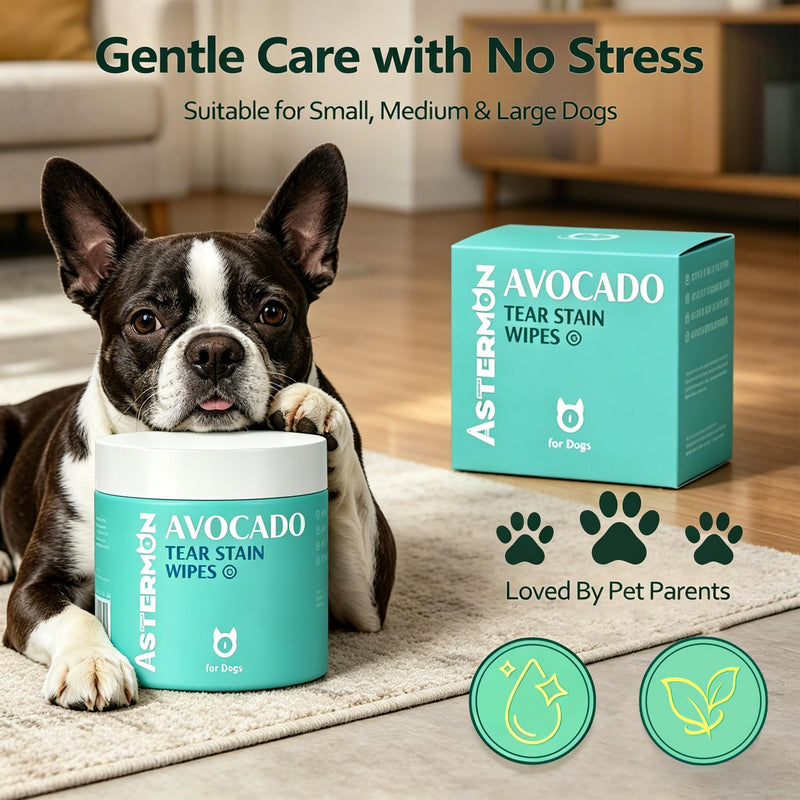 Dog Wipes, Pet Wipes for Dog Eyes Care, Disposable Round Dog Cleaning Wipes, 100 Count Hypoallergenic Puppy Wipes, Gentle Cleaning & Hydrating Wipes for Dogs