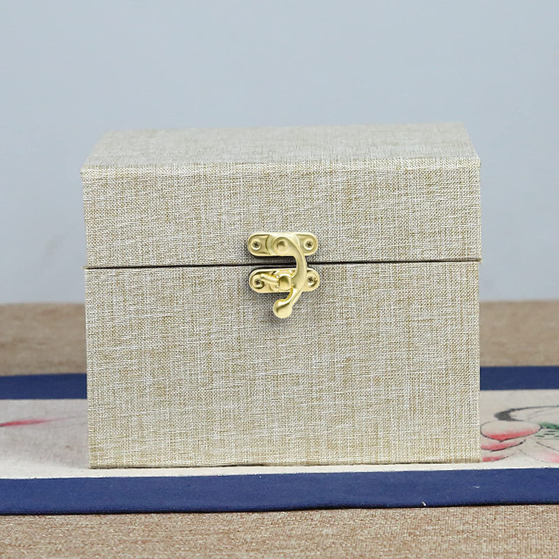 10 Pcs Antique Latch Hook, Antique Jewelry Box Latch, Antique Right Latch Hook with Screws for Wood Jewelry Box Toolbox Suitcase Case (Gold) 10 Pieces Gold