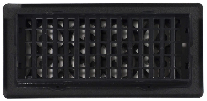 Decor Grates ST410 Scroll Design Floor Register, 4x10 Inches, Textured Black