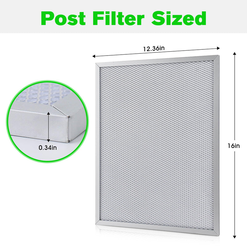 50000293-002 Post Filter Replacement for Honeywell Electronic Air Cleaner | 16" X 12.5" 203368 F50F F300E Fits Honeywell Electronic Air Cleaner Filter 16" X 25" F300E1019 F300A1625 F50F1073 - (2 Pack)