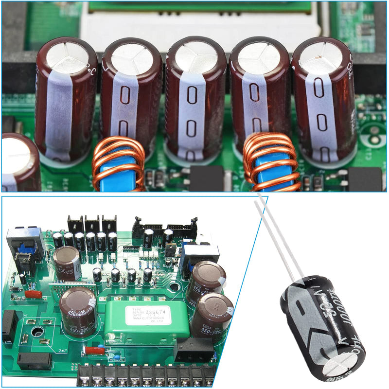 10 PC 25v 1000uf Capacitor, Aluminum Radial Electrolytic Capacitors for TV, LCD, Radio, Microwave, Game (10 x17mm) 25V 1000UF,10PC - NewNest Australia