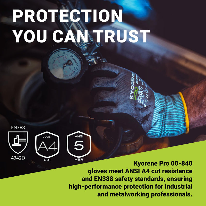 Armor Guys Cut Resistant Work Gloves Kyorene Pro Graphene 00-840 - ANSI Cut Level A4, Touchscreen Compatible, Large, 3 pairs 3 Pairs (Large)