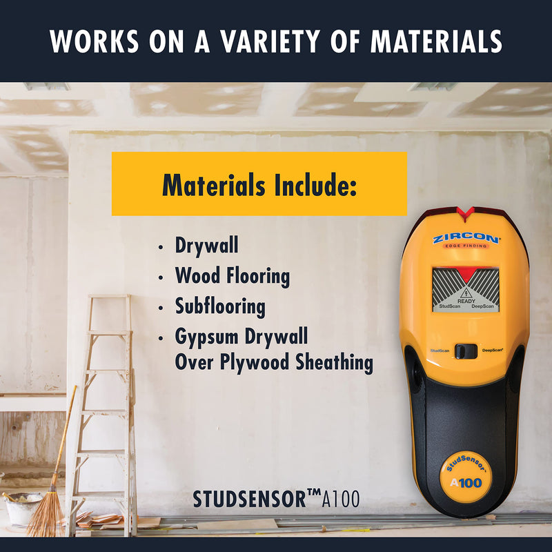 Zircon StudSensor A100 Wall Scanner and Center/Edge Locating Stud Finder with WireWarning Detection Edge Finding - NewNest Australia