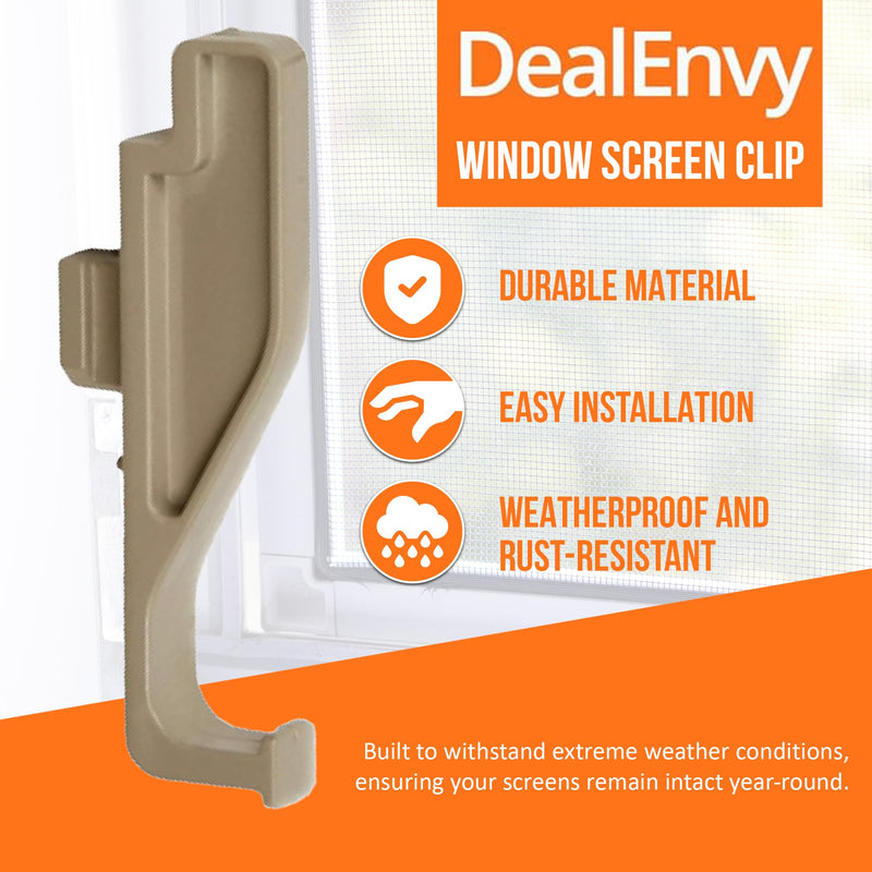 Full Screen Latch Compatible with Andersen 400 and 200 Series Double Hung and Gliding Windows from Year 2000 to Present - Replacement Clips for Windows and Door Screens (Pack of 12, White)