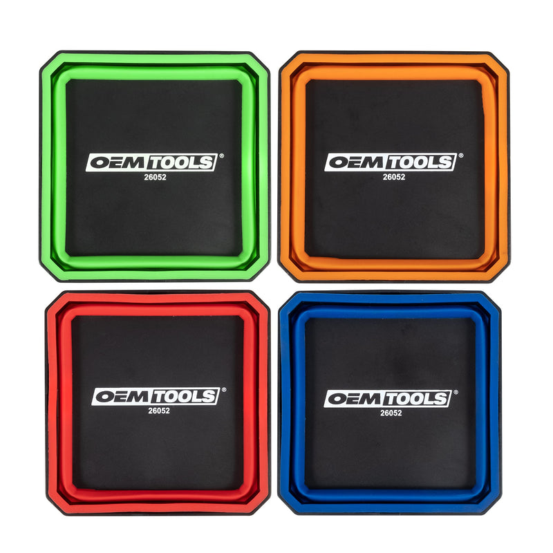 OEMTOOLS 26052 Magnetic Tray, Collapsible Magnetic Screw Holder, 4-Pack, Automotive Tool Storage