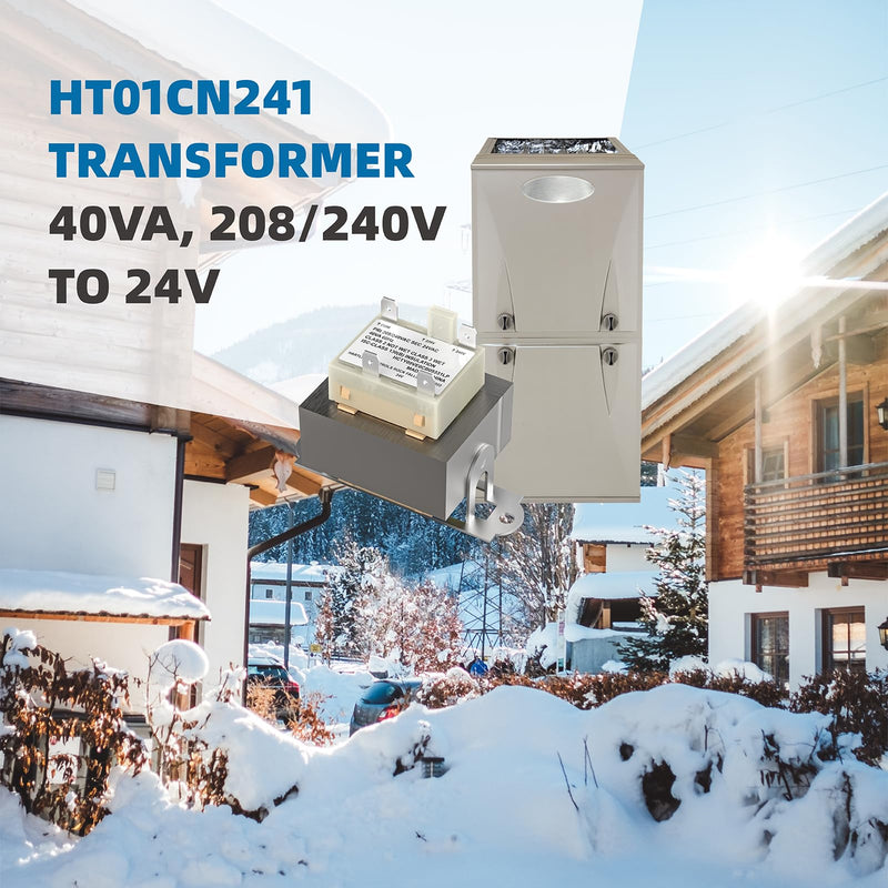 HT01CN241 40VA Transformer, Fits Carrier, Payne, Tempstar Furnaces | Furnace Transformer, 208/240V to 24V, Compatible with ICP, Arcoaire, Heil, Tempstar HVAC Systems
