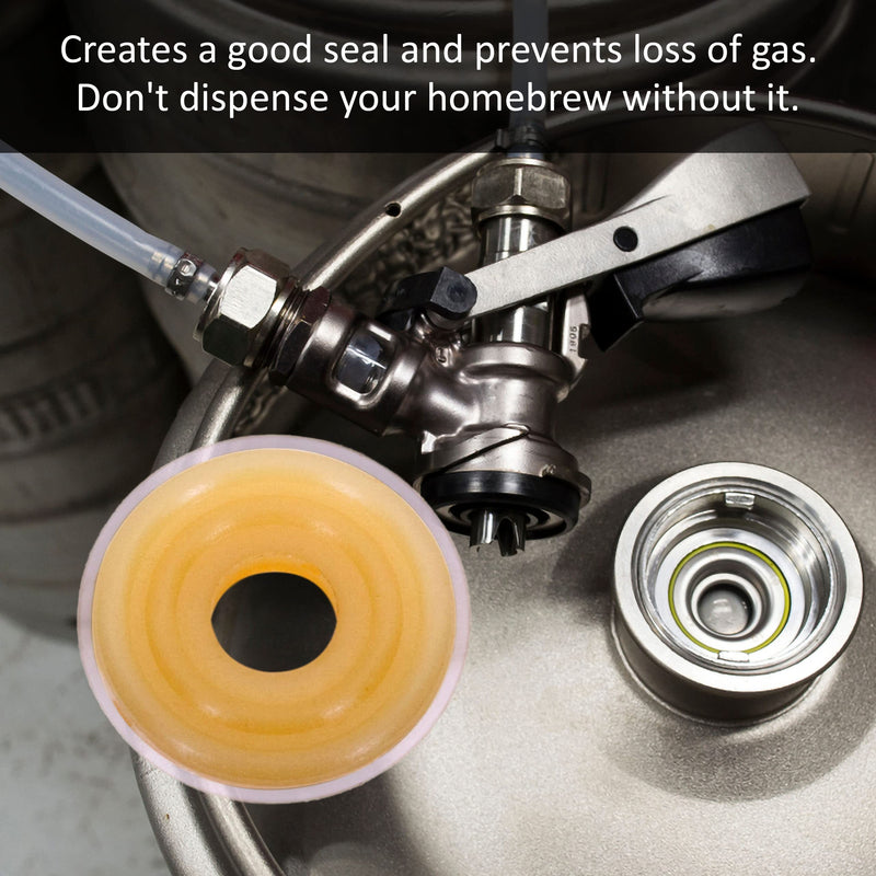 Kegconnection Regulator Washer - Nylon CO2 Tank to Draft Beer Kegerator Regulators Replacement Washers - Stop Leaks for Kegs, Homebrews - Pack of 10