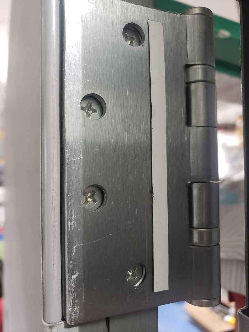 Magnetic Hinge Shims for Commercial Hinge Adjustments Door Repairs Prop Damage Sagging Hinges for use with 4"x4" 4-1/2" x 4-1/2" 5" x 5" Hinges Each Pack Contains 50 shims 4" x1/4"