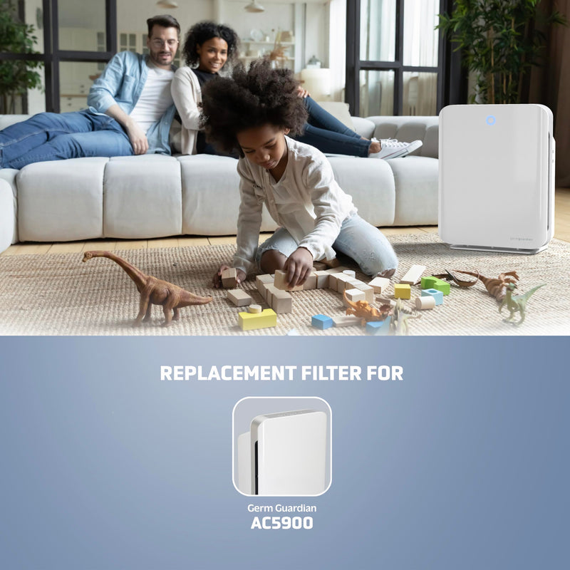 Germ Guardian FLT5900 True HEPA Genuine Air Purifier Replacement Filter J for GermGuardian AC5900WCA Black 1 Count (Pack of 1)