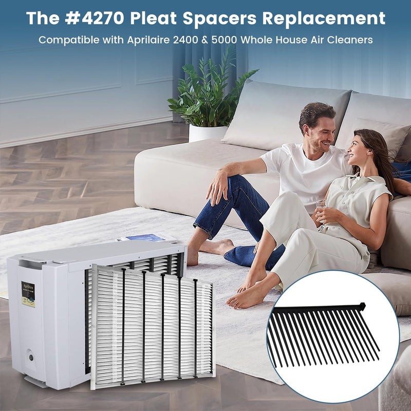 6 Pack 4270 Pleat Spacers Replacement Compatible with Aprilaire 2400 & 5000 Whole House Air Cleaners, 4270 Fresh Air Ventilation Furnace Filters