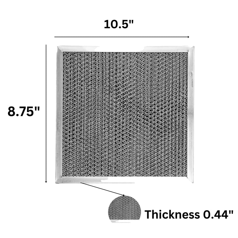 Range Hood Filter Replacement Compatible with Broan Nutone 41F, 97007696, 97005687 - Aluminum Grease Vent Hood Kitchen Charcoal Carbon Filter Mesh - 8.75 x 10.5 x .44 Inches 8.8" x 10.5" x 0.4"