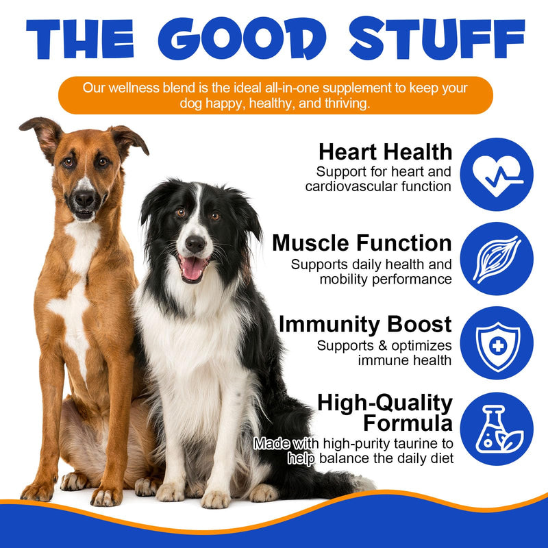 Taurine for Dogs,Taurine Supplement for Dogs,Taurine Supplement Powder for Dogs,Doggy Supps Taurine Powder,Easy-to-Mix Daily Supplement,Immune Support,Advanced Heart,Vision&Cognitive Support
