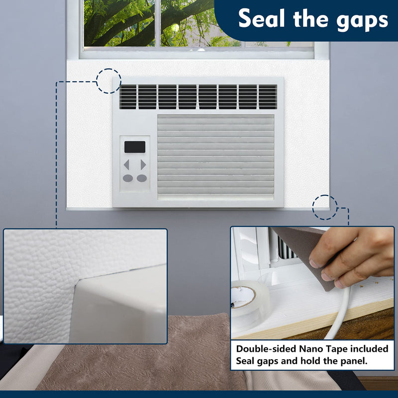 Window Air Conditioner Surround Foam Insulation Panels,AC Side Insulating Sun Block for Summer and Winter 39"W x 17"H