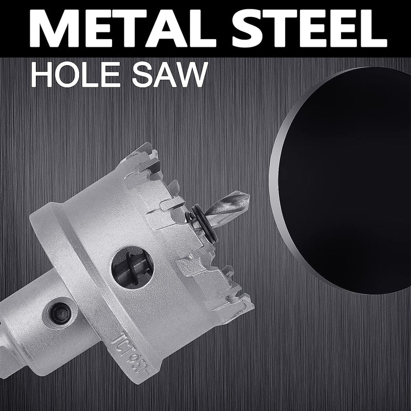 168mm / 6.6 inch Metal Steel Hole Saw with 2 Drill Bits, Hole Cutter for Thick Metal,Stainless Steel,Iron and Wood (168mm / 6.6 inch) 168mm / 6.6 inch