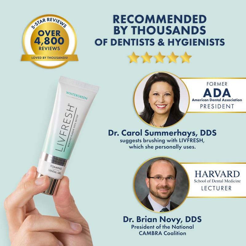 Toothpaste Gel, Clinically Proven to Remove Plaque 250% Better, Improves Gum Health 190% Better, Prevents & Reduces Tartar, Freshens Breath, SLS Free Dental Gel, Wintergreen Wintergreen, Foaming, Whitening