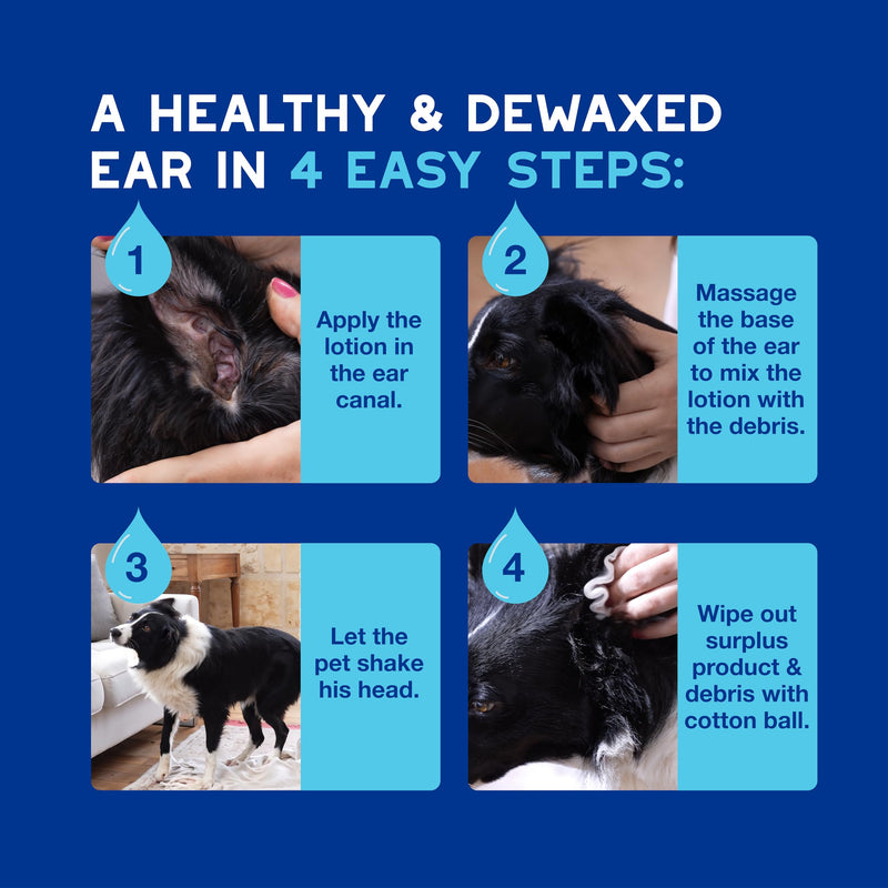 DOUXO SPA Dog & Cat Ear Cleaner, 4.1 fl oz, Safely Cleans and Dewaxes the Ear, Skin-Friendly Formula