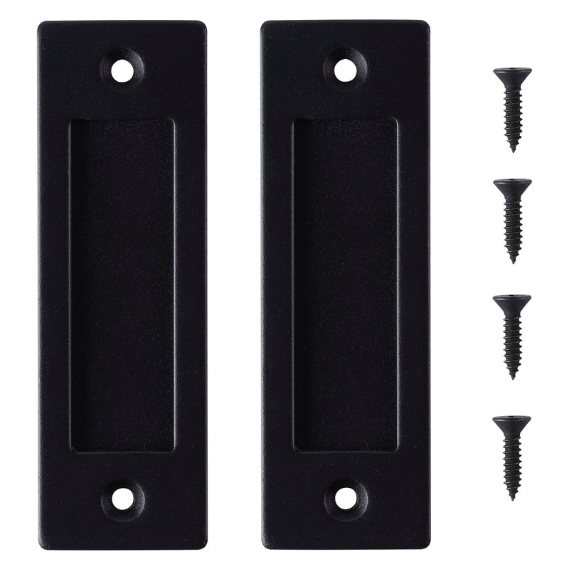 Wright Products Barn Door Handles Set, Matte Black Sliding Barn Door Hardware Kit, 1 Pack