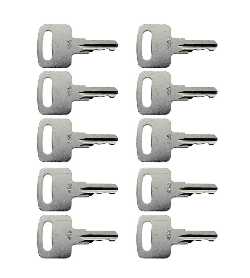 JEENDA (10) Ignition Keys 455 for Scissor Lift Boom Lifts Genie Skyjack Terex Snorkel Manlift Upright