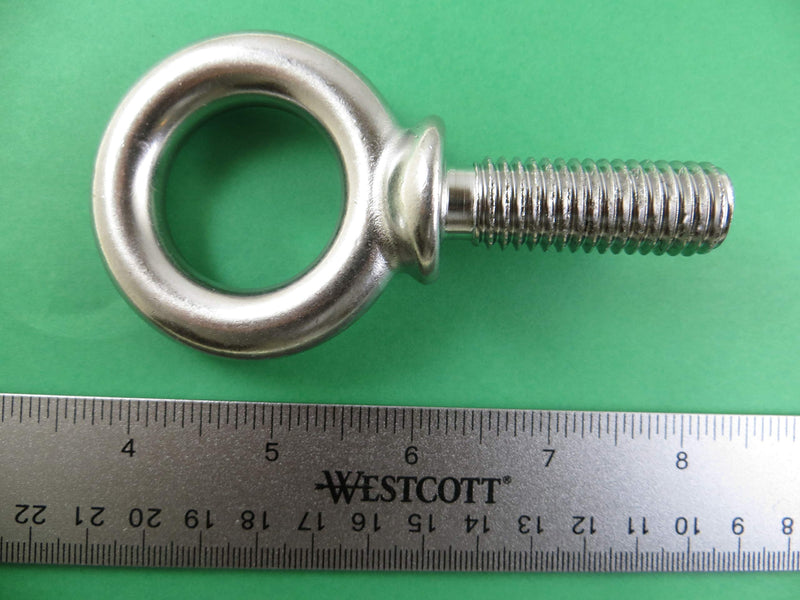 US STAINLESS 2 Pieces Stainless Steel 316 5/8" x 1 3/4" UNC Machinery Eye Bolt Marine Grade Bolt Pitch of 11