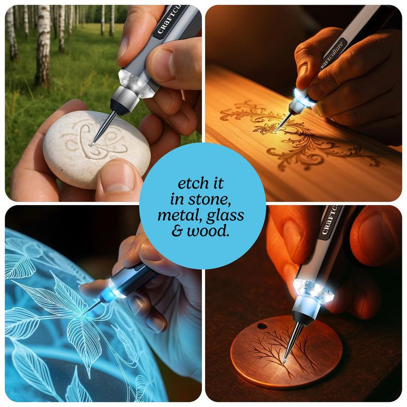EtchMate Engraving Pen for Metal, Wood, Glass, Plastic & All Materials - Cool Easter Gift Ideas - Engraver Pen Tool - Teen Boy Gifts - Unique Gifts for Women, Teenage Girl - Craft Kits for Adults - NewNest Australia
