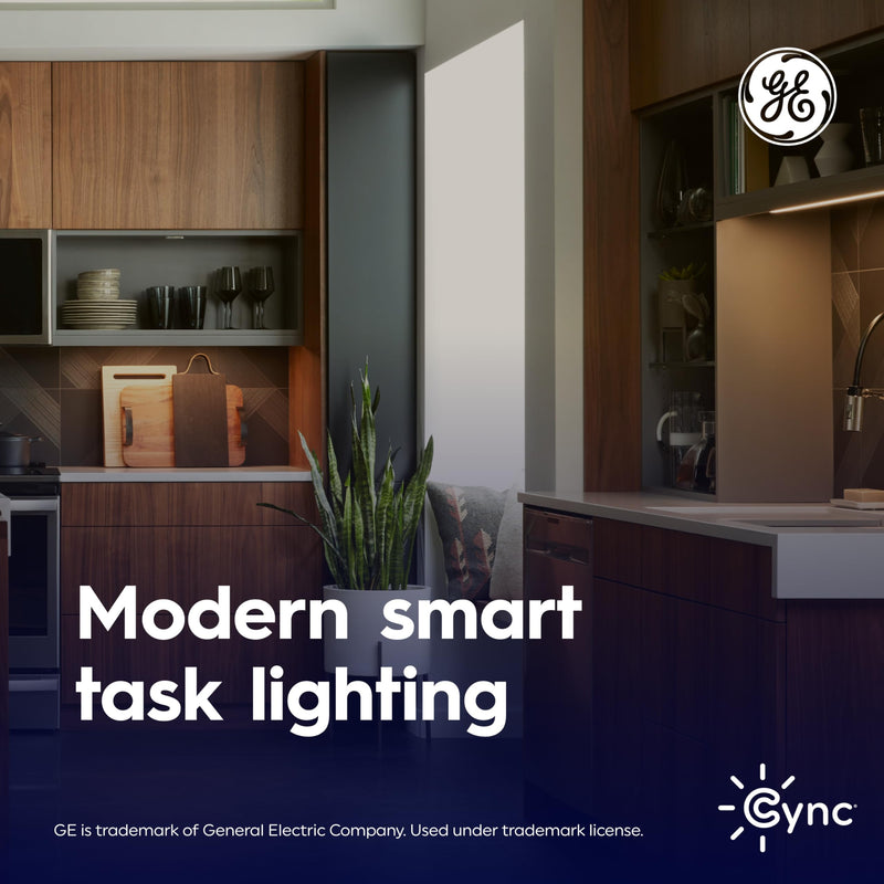 GE Cync Reveal HD+ Smart Undercabinet Light Fixture, Color Changing Undercab Light, Smart Wi-Fi Kitchen Light, Works with Alexa and Google Home, 18-in Bar 18 Inch Light Bar