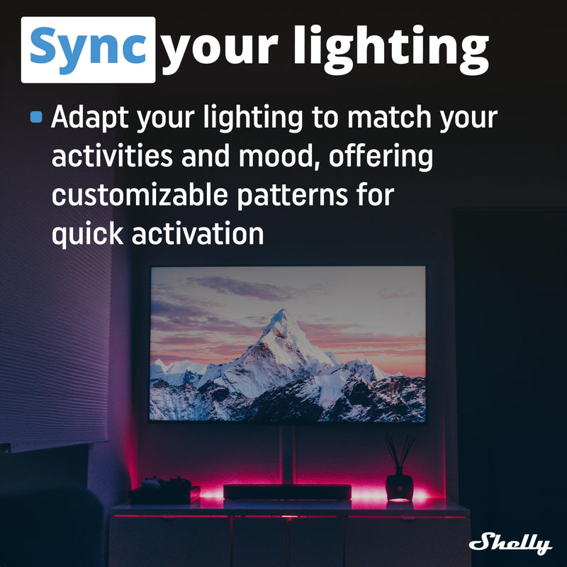 Shelly Plus RGBW PM | WiFi & Bluetooth Smart Remote Control for RGBW with Power Metering | Home Automation | No Hub | Compatible with Alexa & Google Home | iOS Android App 1