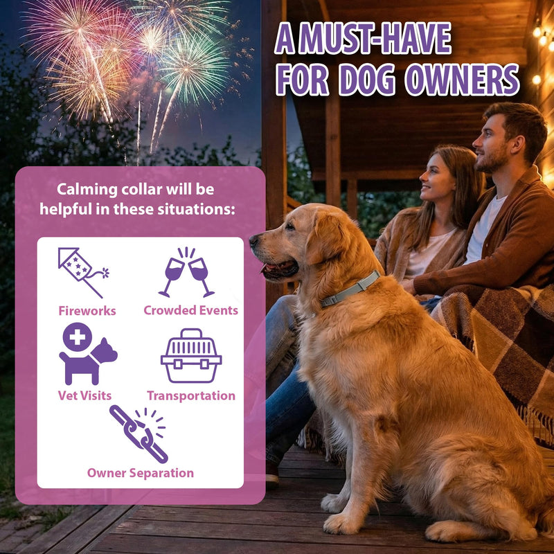 Calming Collar for Dogs 4 Pack – Dog Pheromone Collars Anxiety Relief, Stress & Separation – 25 Inches Adjustable Fits Small Medium Large Dogs – Long Lasting 60 Days, Helps Reduce Bad Behavior