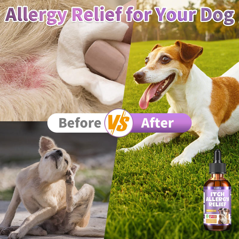 Allergy Relief for Dogs and Cats - Cat Allergy Tasty Chews + Dog Allergy Relief Drops- Healthy Skin, Gut & Coat Support for Cat or Dog Supplements Probiotic & Vitamins