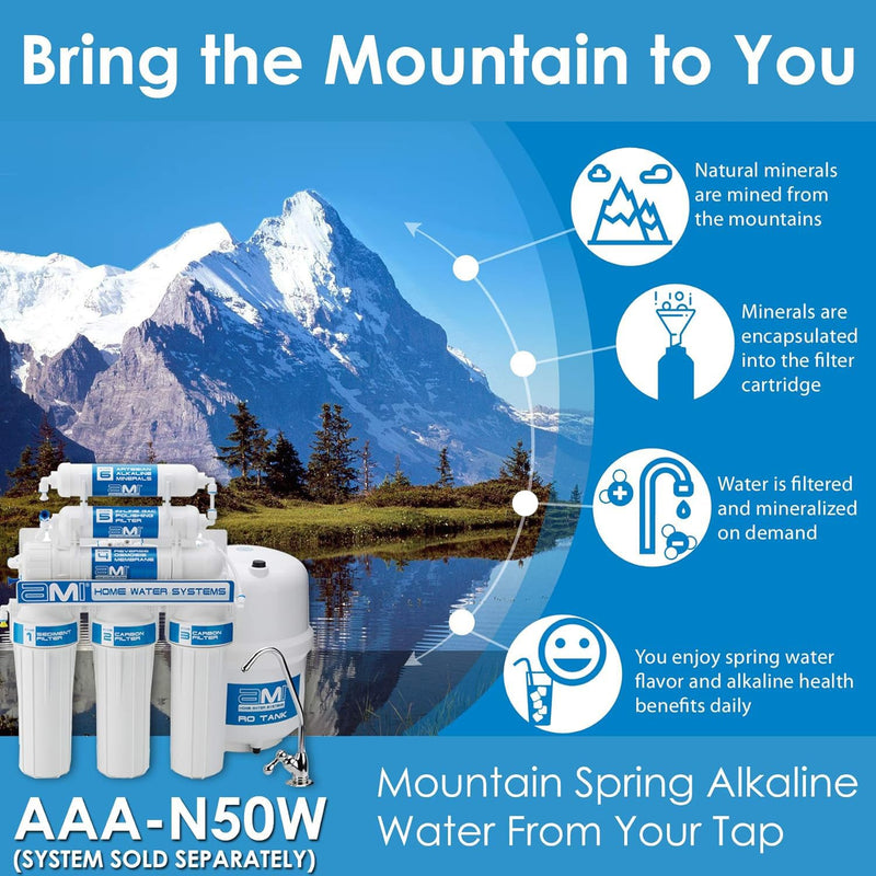 Alkaline Water Filter Replacement Cartridge | Mineral Cartridge for Alkaline Water Filters System | Essential Minerals for Water (1, Alkaline Cartridge Only) 1