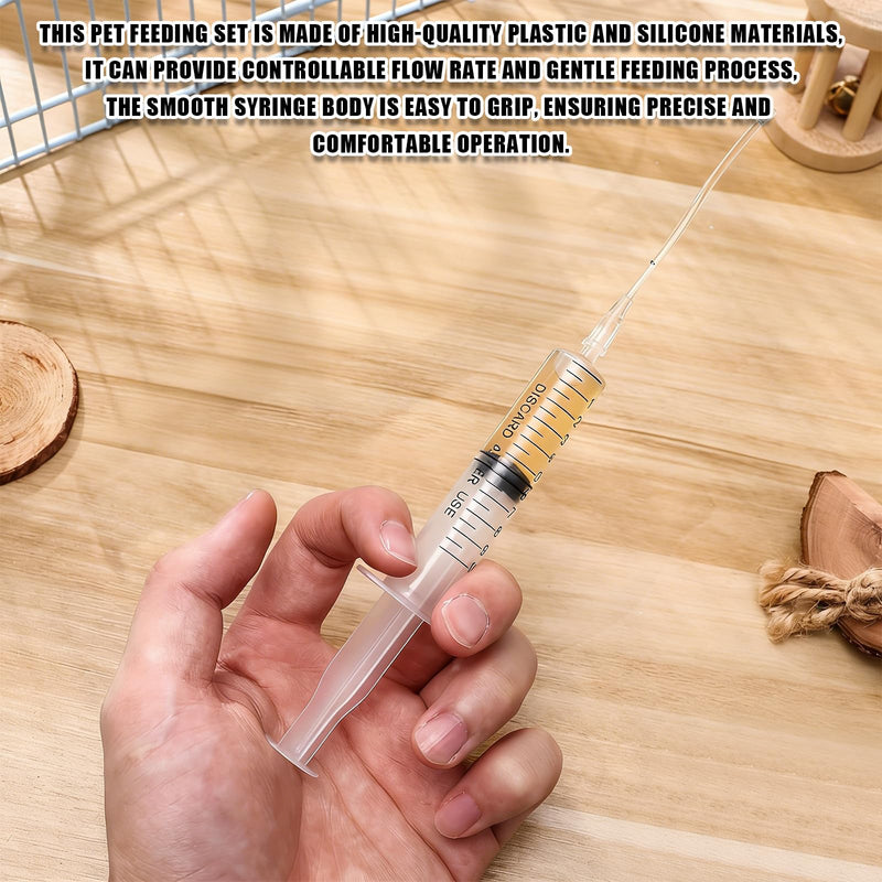 Baby Bird Feeding Syringe Set, Pet Parrot Milk Feeding Syringe with Tubes, Parrot Feeding Tubes Measuring Tools for Feeding Pets Scientific Industrial Labs… (10ml +10ml +12ml White) 10ml +10ml +12ml White