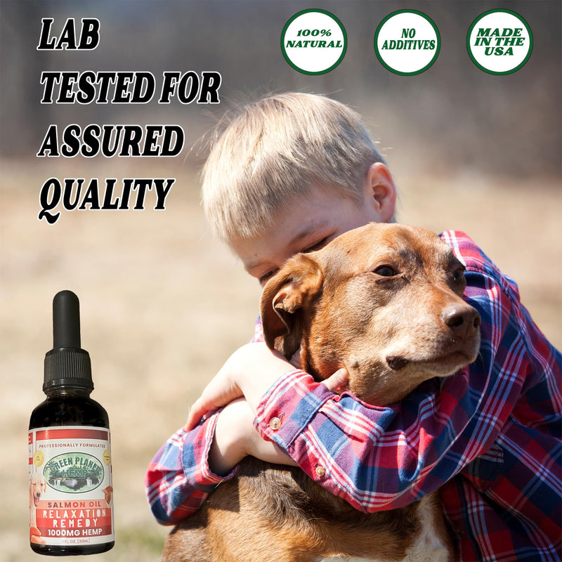 Pet Hemp Oil |Dogs and Cats | Wild Alaskan Salmon Hemp Oil |Hip, Joint and Muscle Support | Aids with Skin, Coat, Anxiety, Stress and Pain | 1000 mg