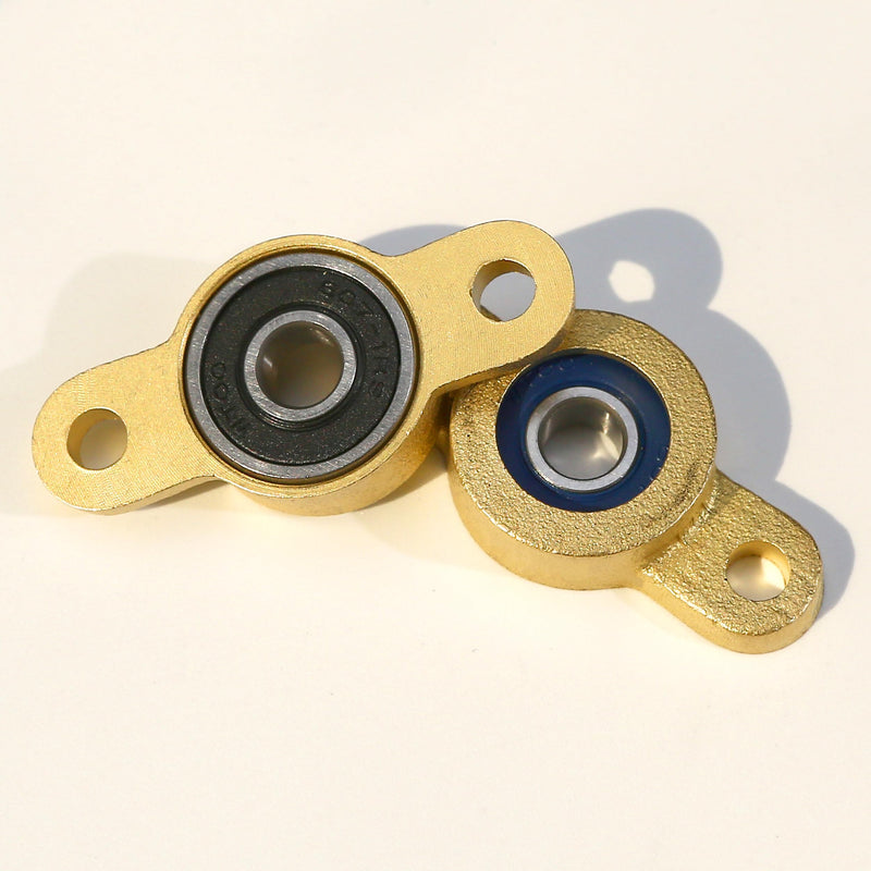 2 Pack Pillow Block Bearing for 6.35mm Diameter Shaft, 1/4 in Bore, 2-Bolt Flange, Self Aligning Cast Iron Housing, Set Screw Locking Style Flange Pillow Block Bearing